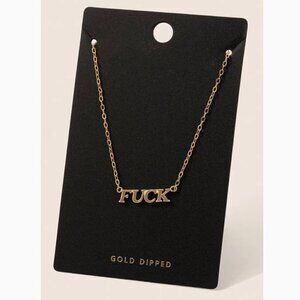 1 LEFT!! GOLD DIPPED F*CK NECKLACE